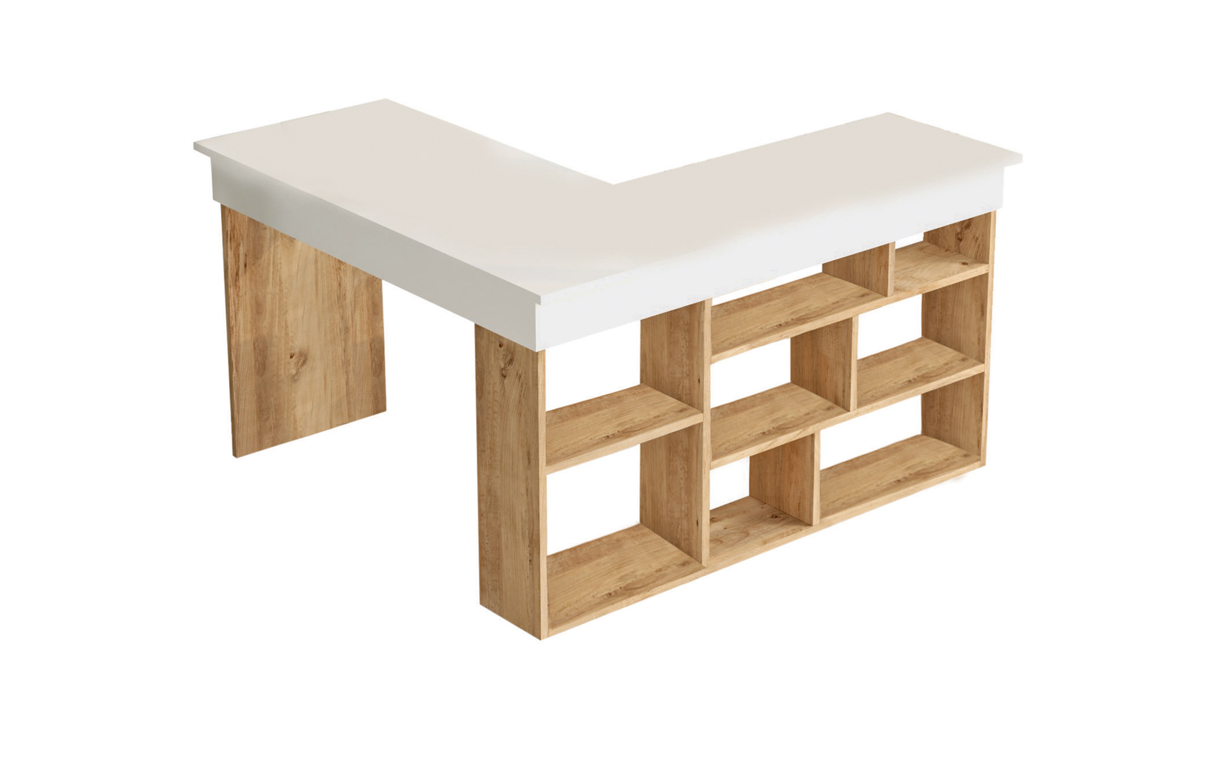 Birou Corny, pin atlantic + alb  6